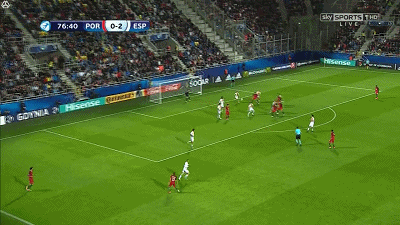 补时阶段,替补出场的威廉打入一球,西班牙3-1葡萄牙,杀死比赛悬念.