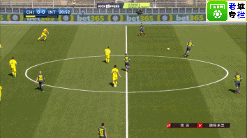 (gif)第21分钟的边路进攻 可以看到,在这次进攻中布罗佐维奇和拉菲