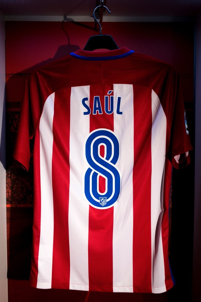 官方:萨乌尔改穿马竞8号球衣