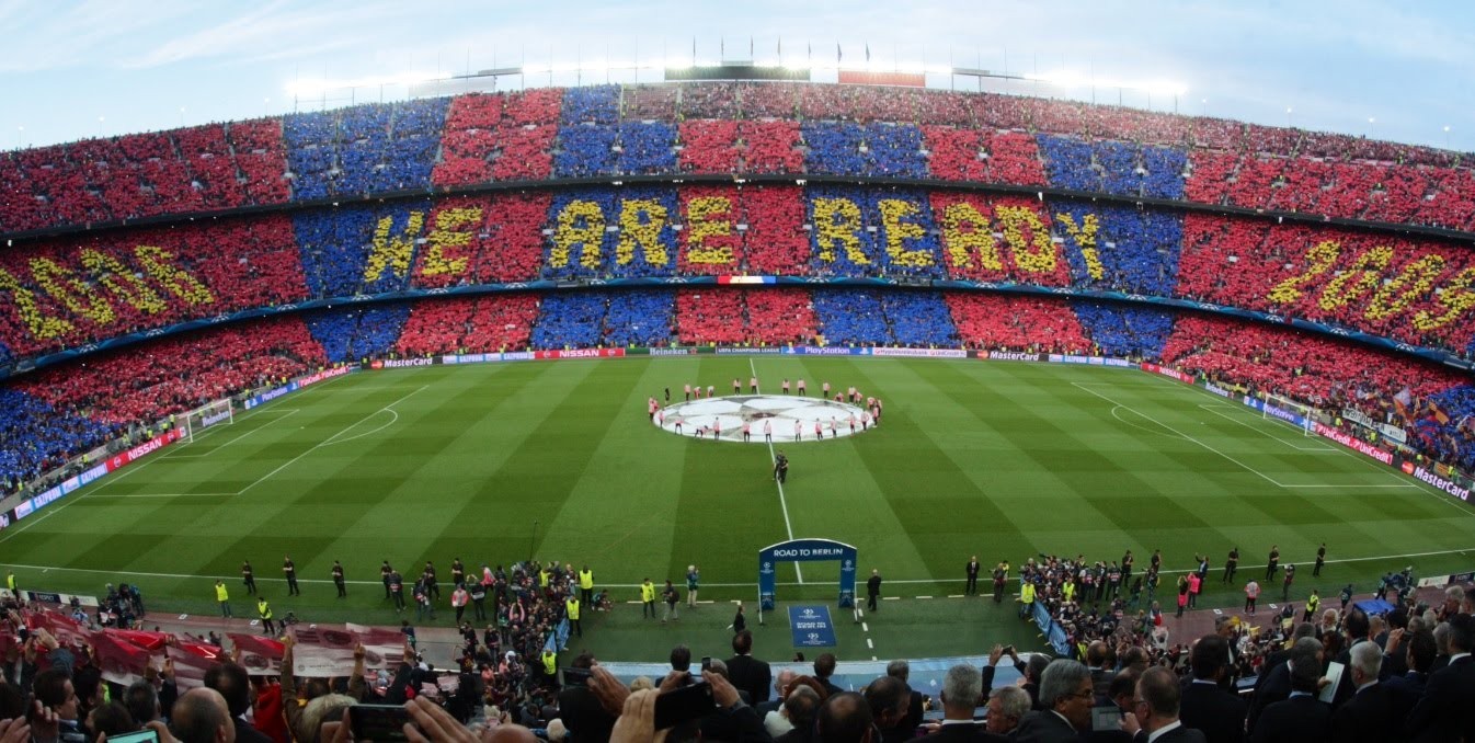 盘点巴萨主场霸王式横幅，今晚出战尤文