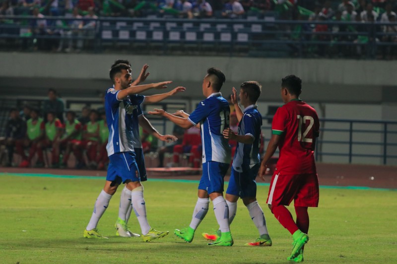 西班牙人B队4-2印尼U19,华裔前锋黄振声破门