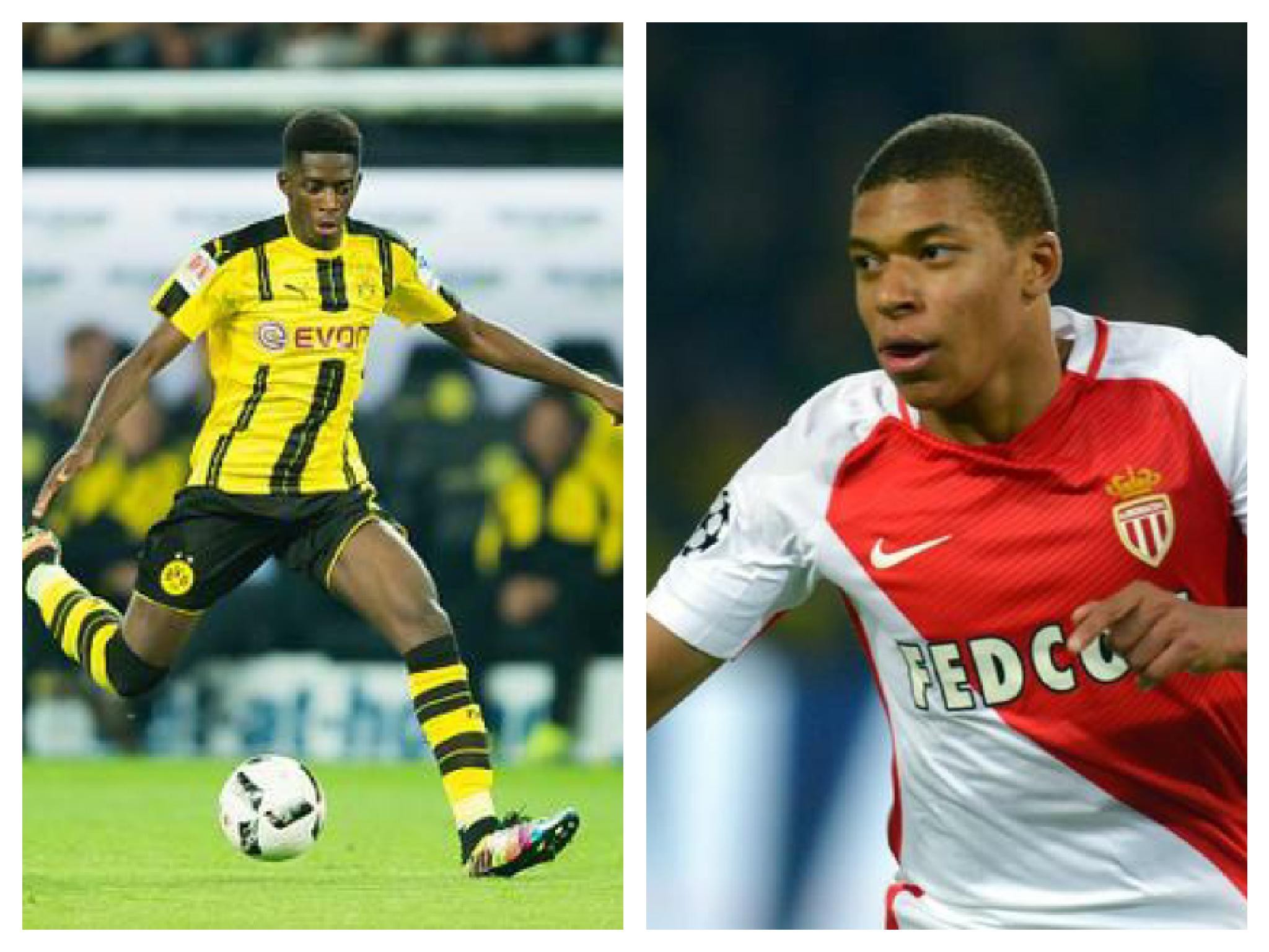 FM:姆巴佩VS登贝莱!当红妖星数据对比