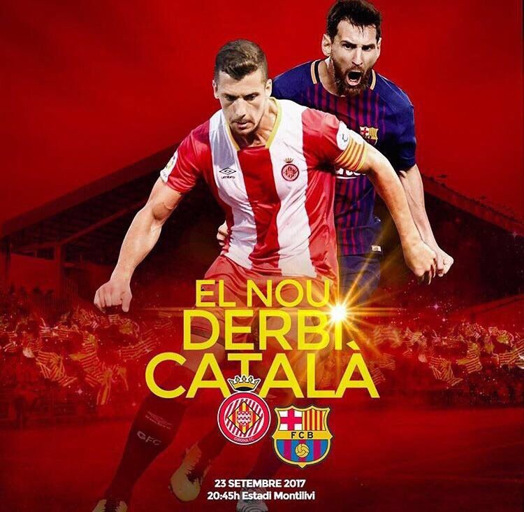 赫罗纳战巴萨海报:新加泰德比