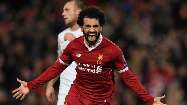 萨拉赫vs莫斯科斯巴达GIF:打入一球,全场5次过人