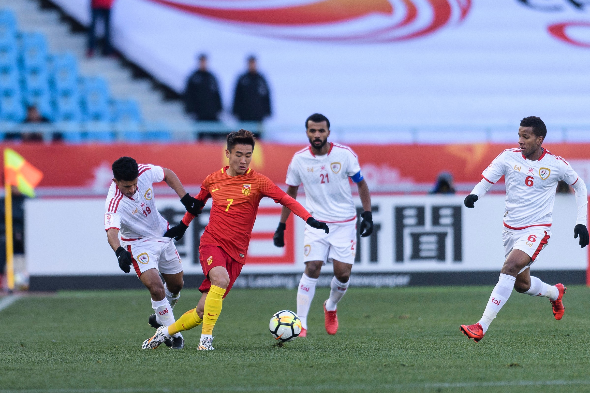 这是中国队在u23亚洲杯历史上的首场胜利!韦世豪当之无.