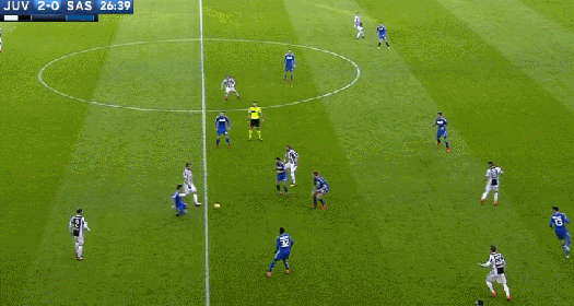 赫迪拉vs萨索洛gif:3分钟梅开二度,为尤文锁定胜局