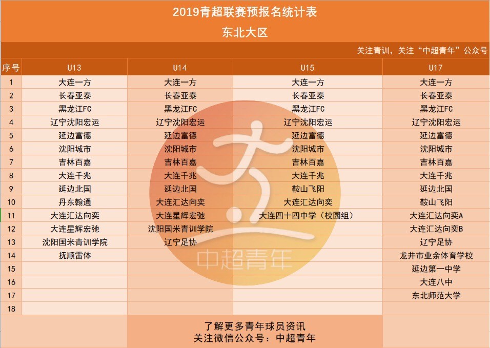 2019青超联赛预报名:球队共383支,建业卓尔不