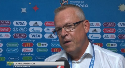 瑞典主帅:开场博阿滕对贝里犯规那下是个明显