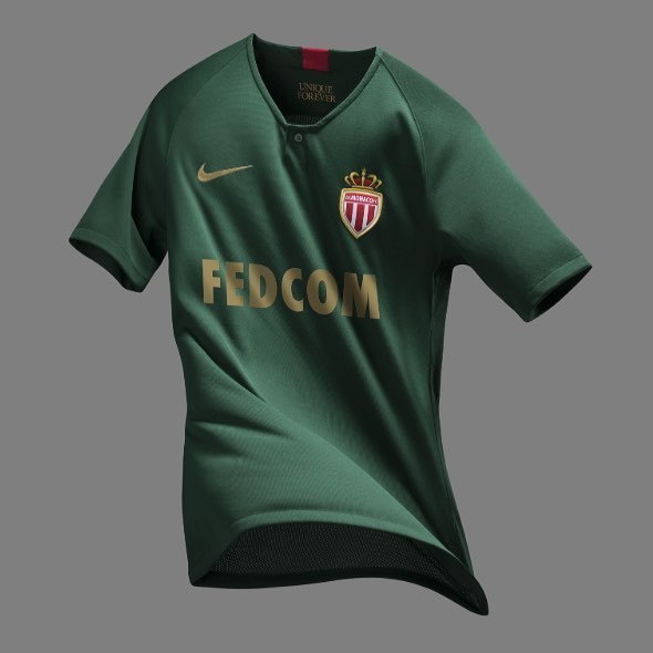 耐克发布摩纳哥18-19赛季客场球衣