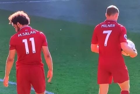 萨拉赫不满米尔纳主罚点球