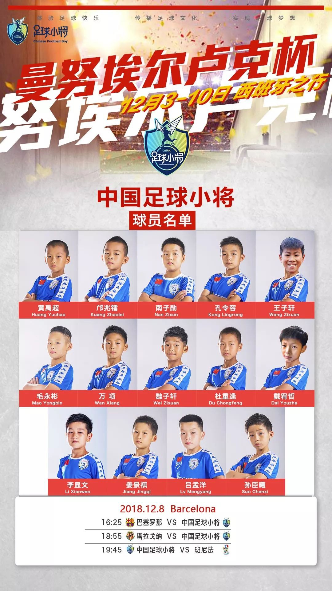 中国足球小将09队名单图片