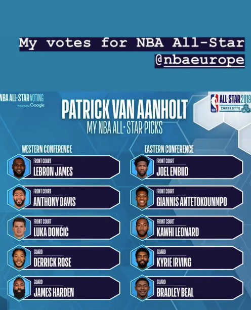 范安霍尔特的2019NBA全明星投票
