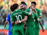 国安2-1申花，傲骨世界波，朴成传射，吴毅臻凌空侧钩破门
