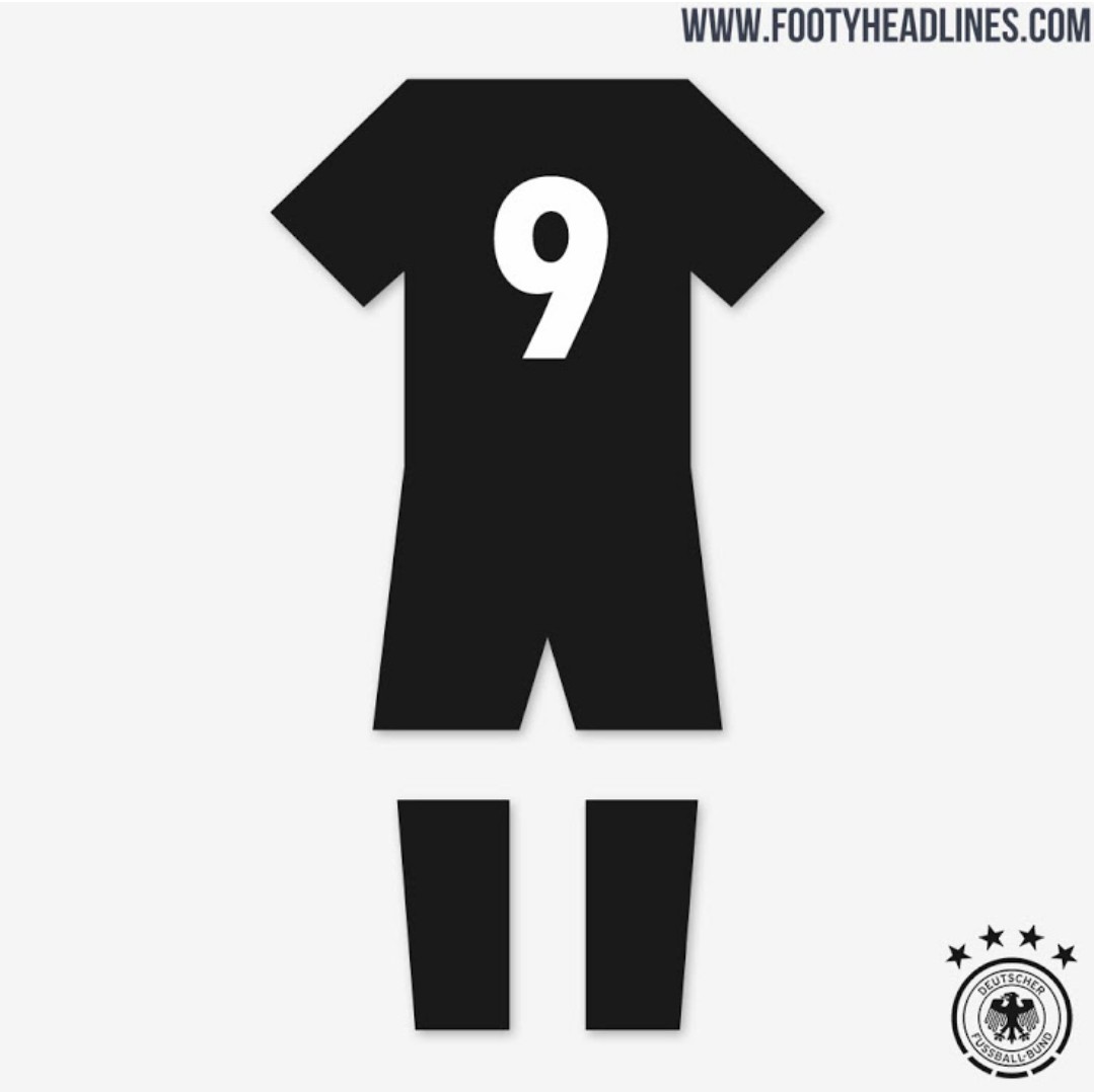 德国欧洲杯客场球衣泄露:将采用黑色底色搭配白或灰色徽标