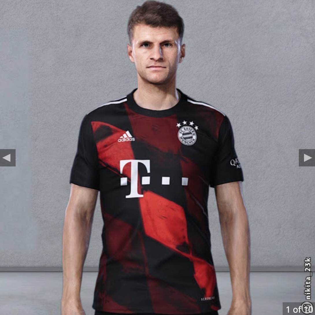 拜仁第二客场球衣曝光以安联球场灯光作为设计灵感