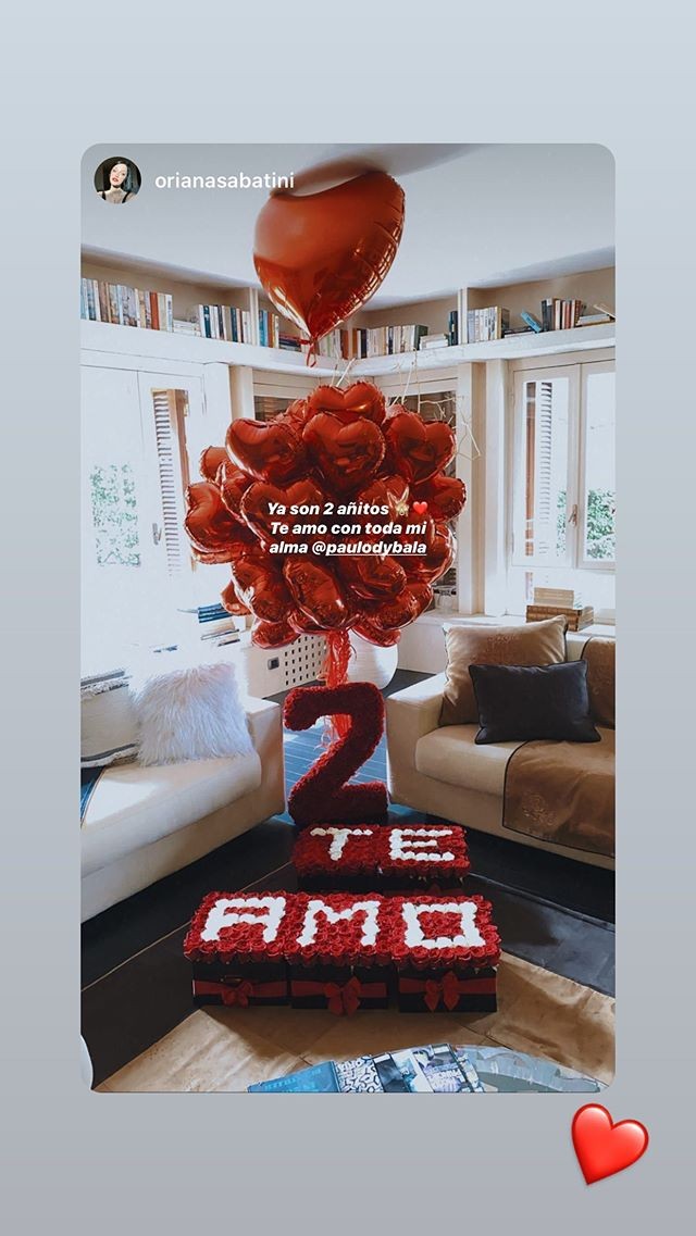 相恋两周年,迪巴拉和女友狂撒狗粮纪念