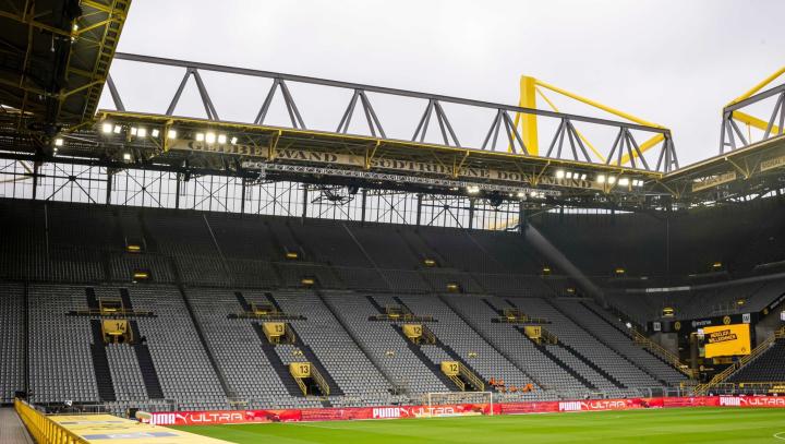 出于卫生安全考虑,多特主场对泽尼特的欧冠比赛空场进行