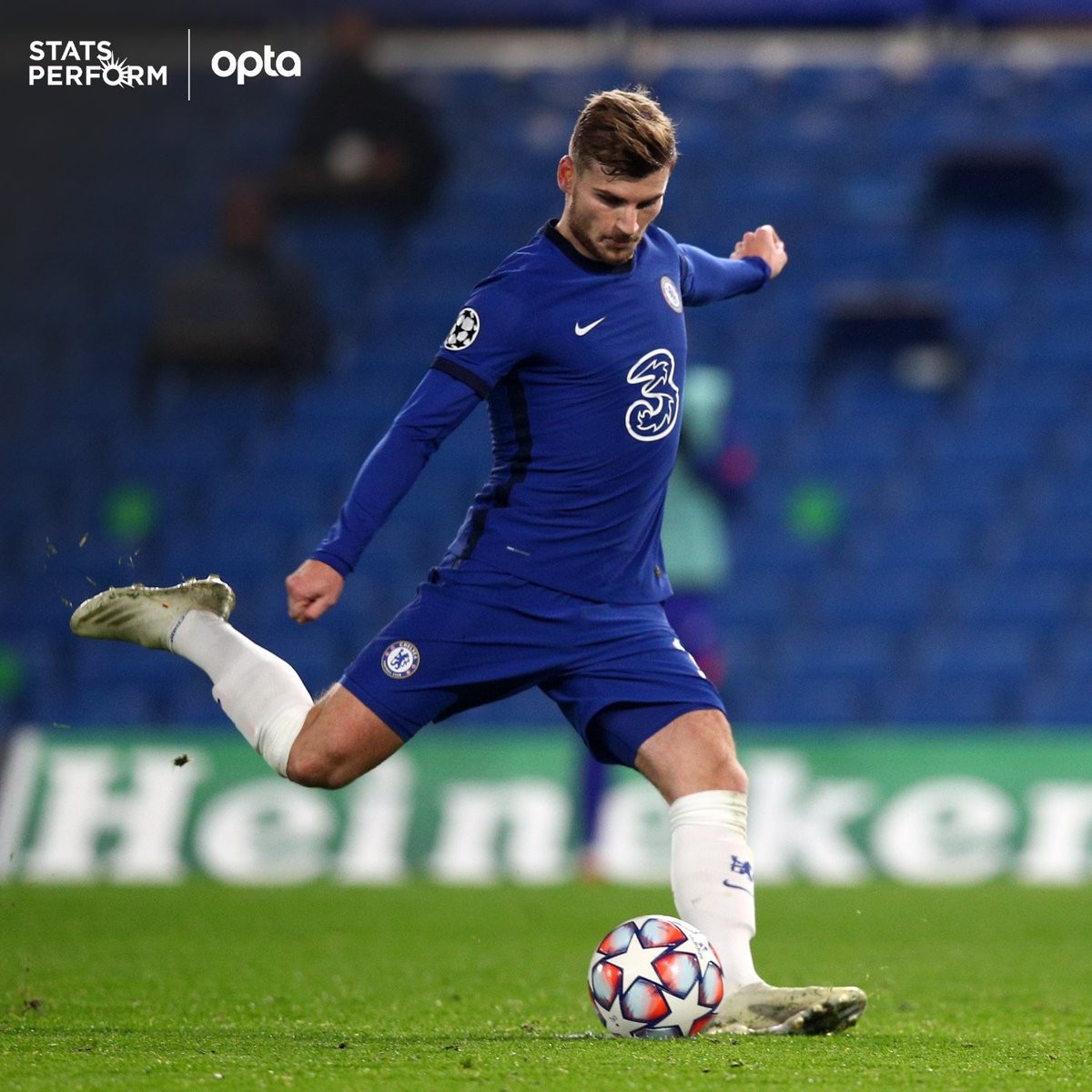 自马特乌斯以来维尔纳是首位在欧冠点球梅开二度的德国球员