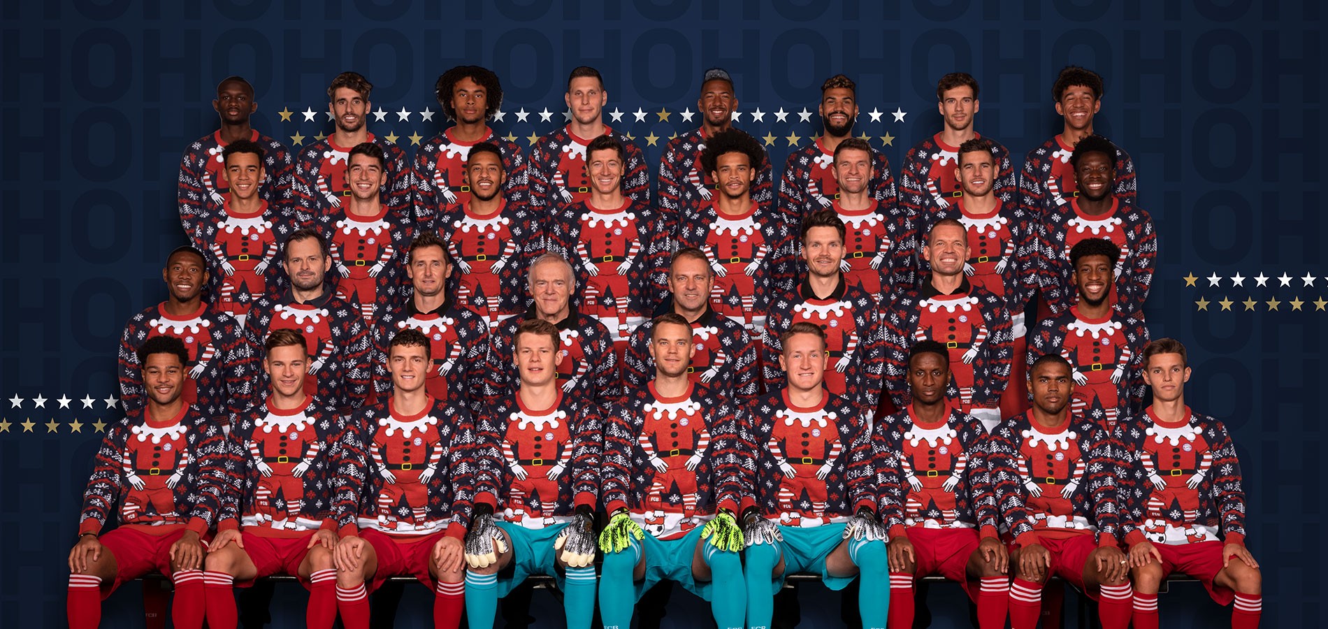 但圣诞节的氛围已经在逐渐浓厚,本周拜仁慕尼黑的球员们身穿圣诞毛衣