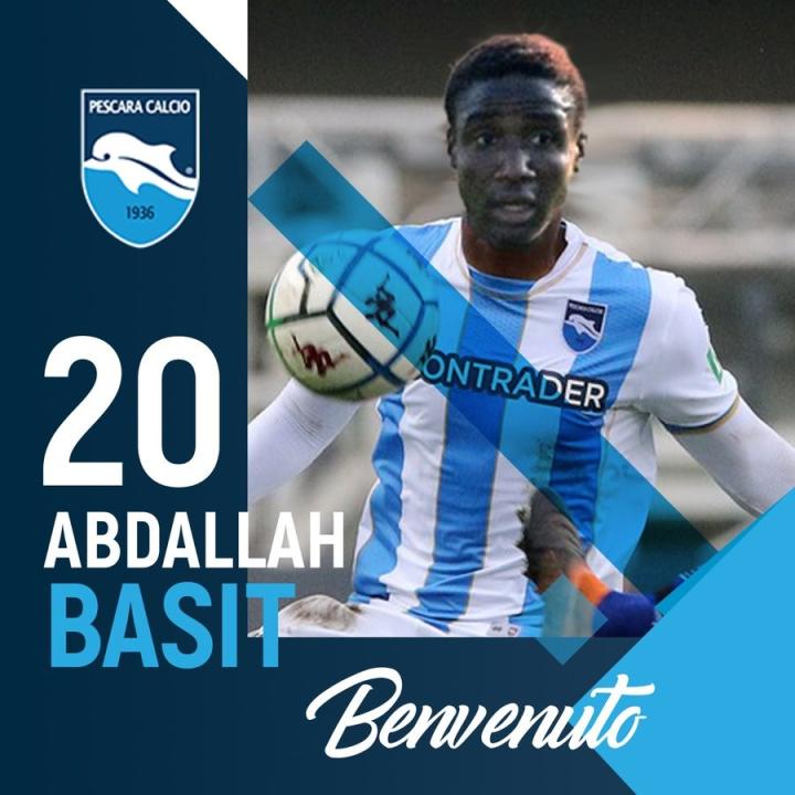 官方:佩斯卡拉租借贝内文托中场巴西特