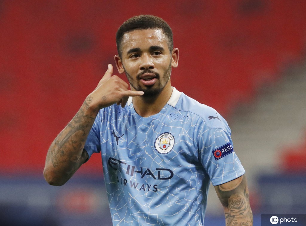 福将热苏斯为曼城进球的联赛中球队连续39场未尝败绩