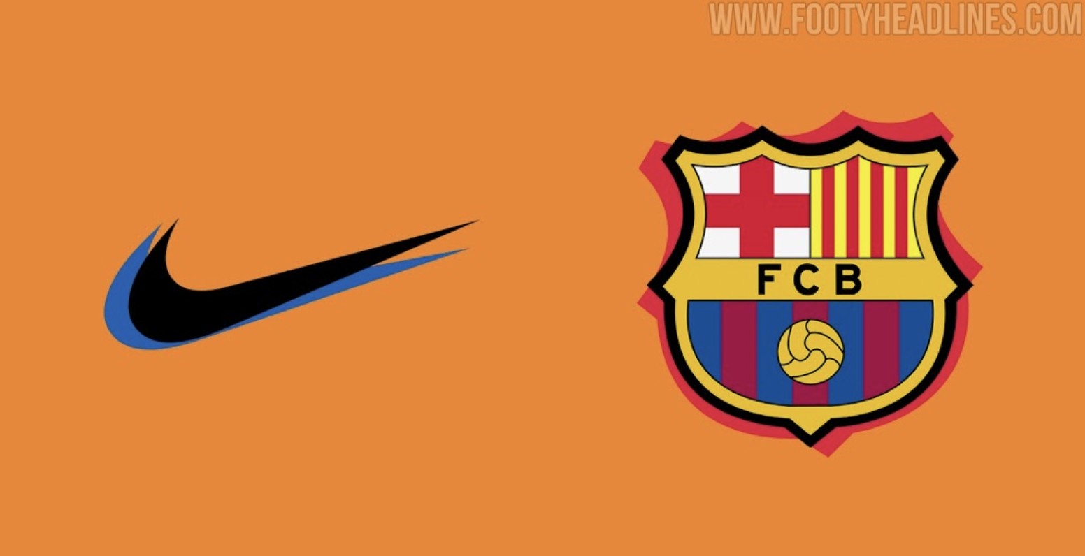 202223赛季巴萨球衣logo设计新变化3d印刷效果