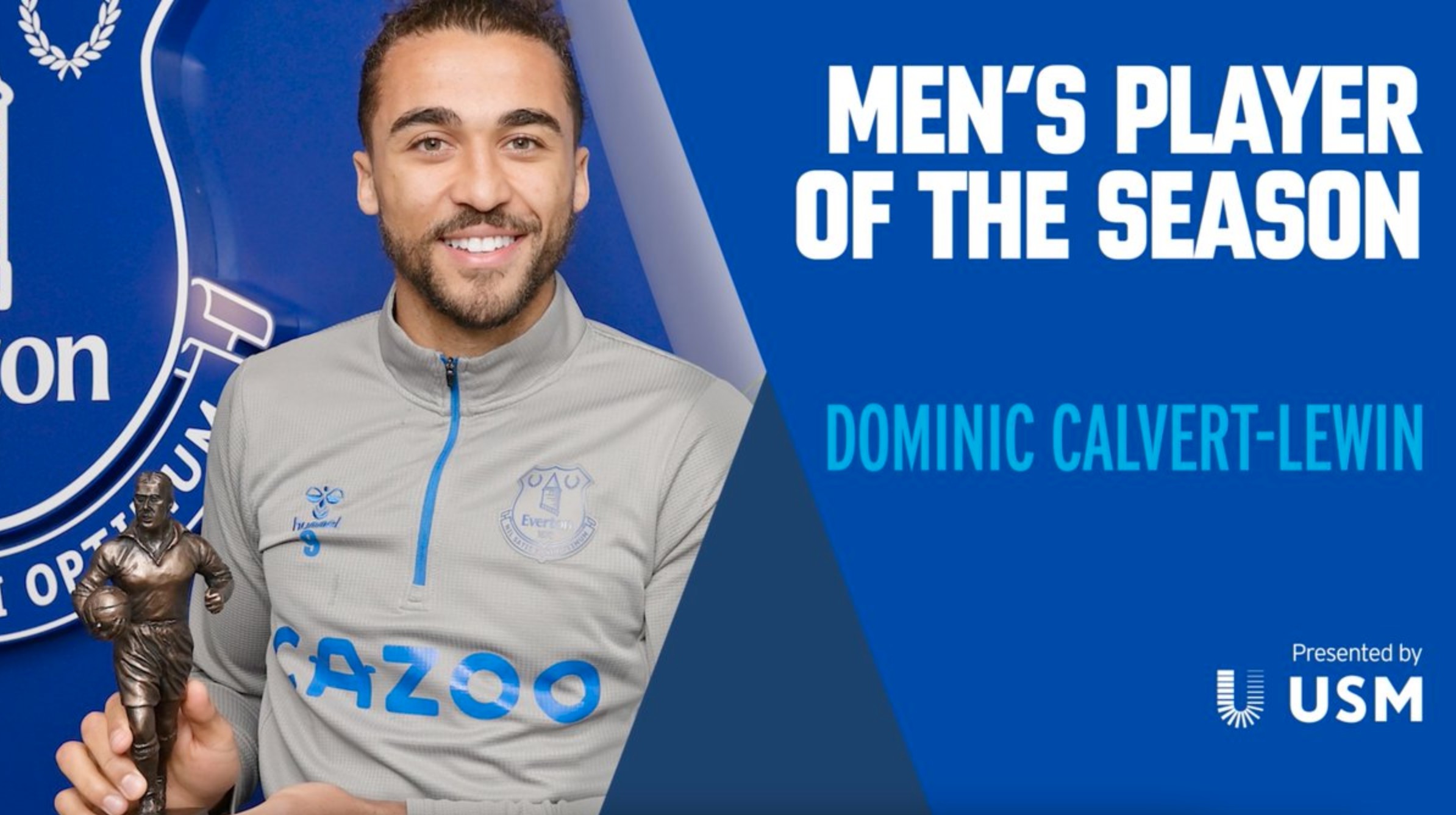 官方:勒温当选球迷票选和更衣室评选的埃弗顿队内赛季最佳球员