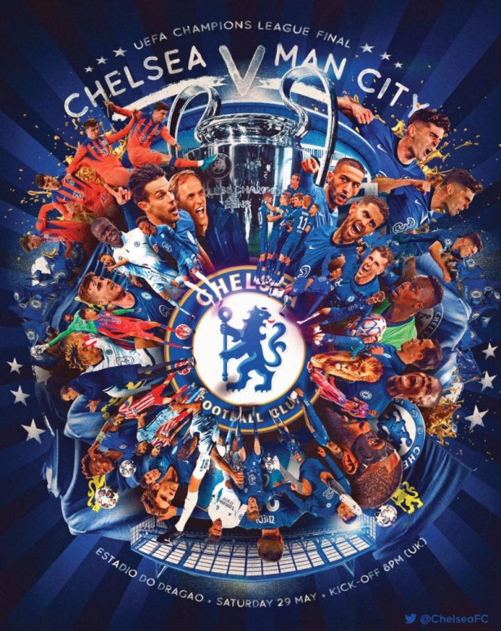 决战欧洲之巅,切尔西官方发布欧冠决赛海报