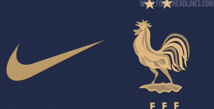 法国明年世界杯主场球衣配色曝光:海军蓝底色搭配金色logo