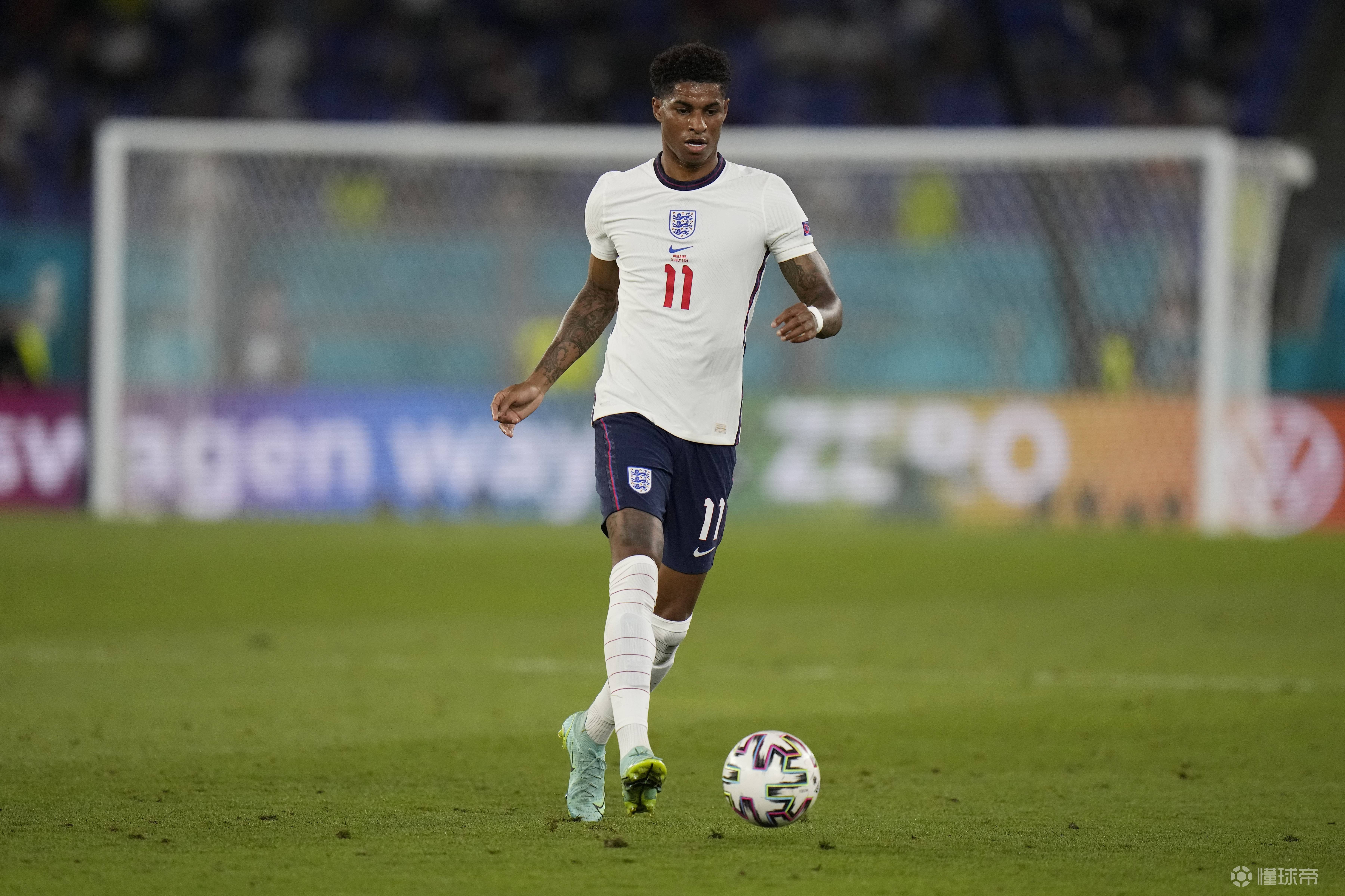 大战中为英格兰队命中,加时赛最后阶段登场的拉什福德和桑乔罚失点球