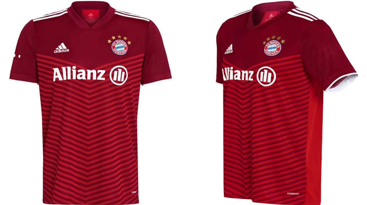 五星拜仁正式亮相拜仁官方公布新赛季主场球衣