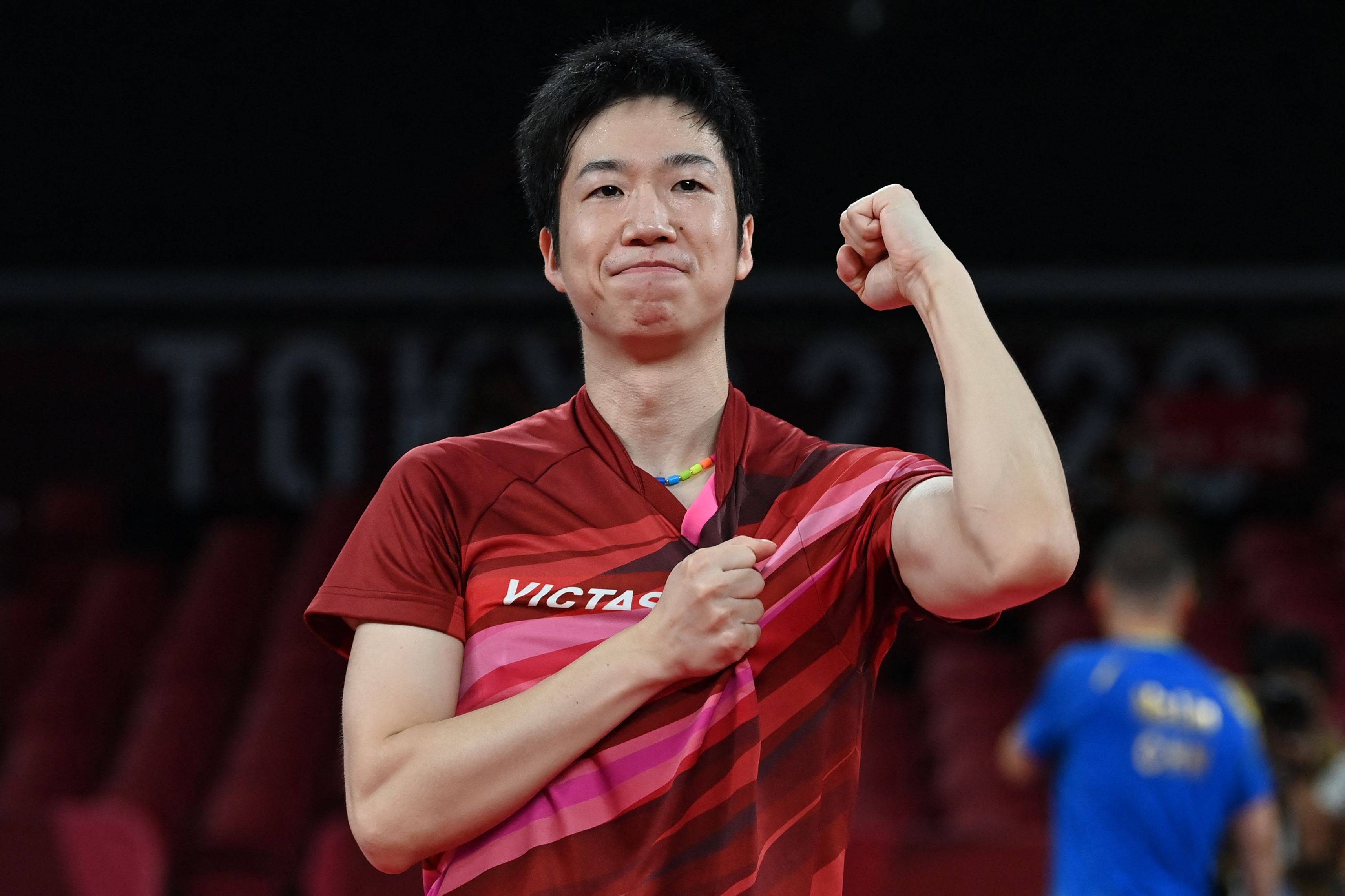 本次东京奥运会上,日本组合水谷隼/伊藤美诚获得乒乓球混双冠军.