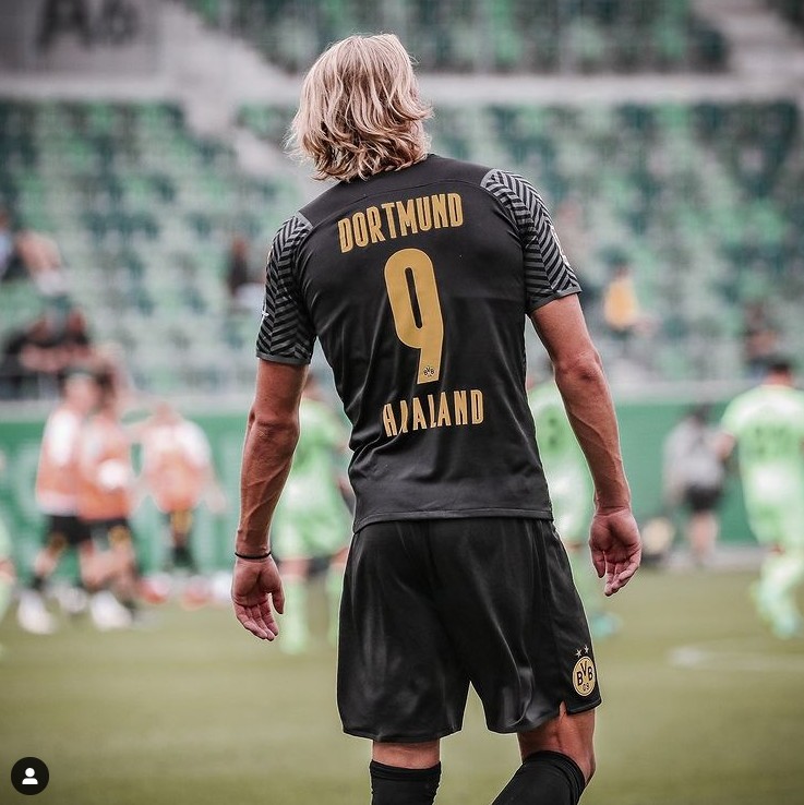 哈兰德晒背影,气质脱俗_pp视频体育频道