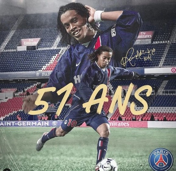 小罗祝贺巴黎圣日耳曼成立51周年:你们这赛季一定会大有作为