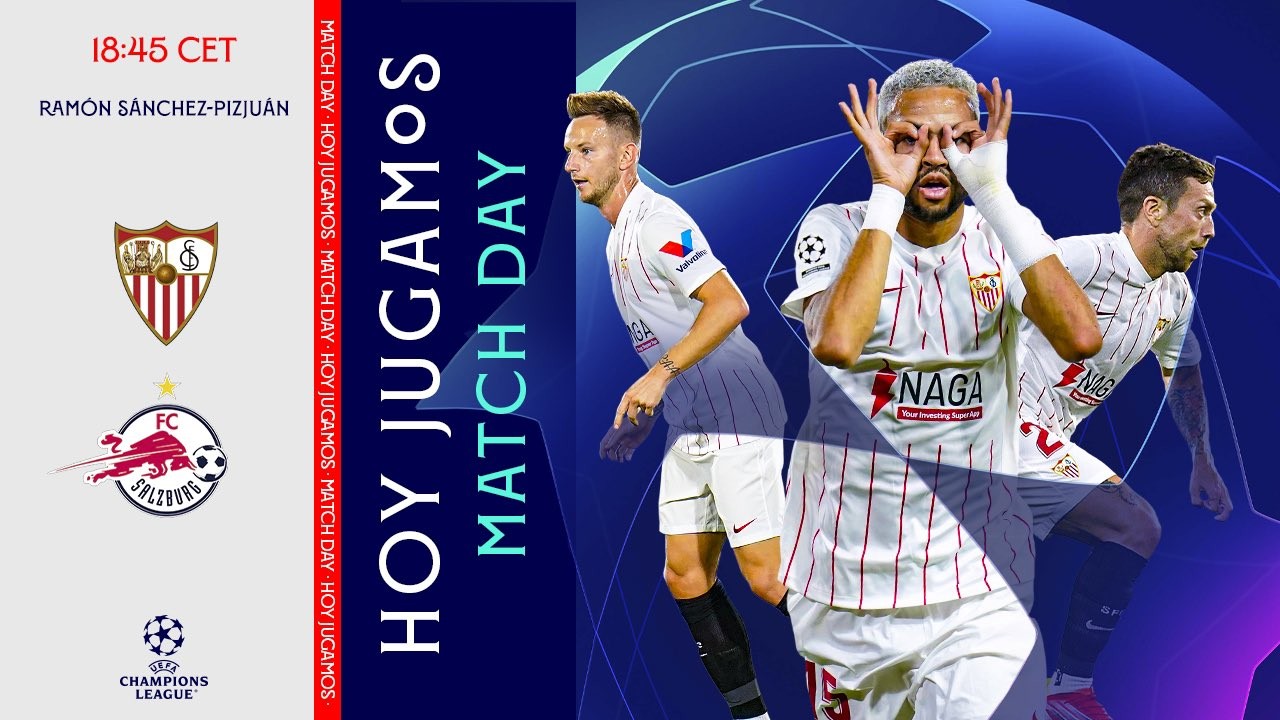 塞维利亚发布欧冠战萨尔茨堡赛前海报恩内斯里领衔