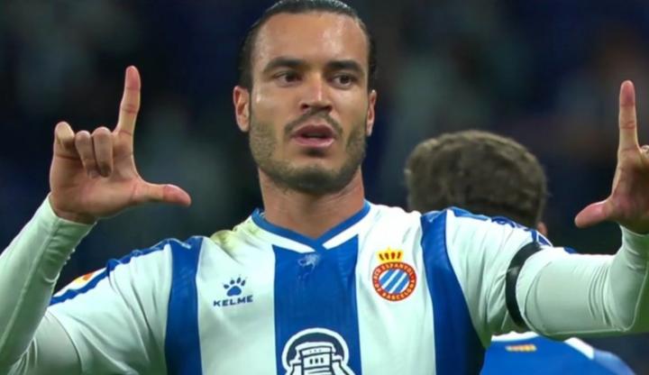 点球破门,德托马斯已代表西班牙人打入30球