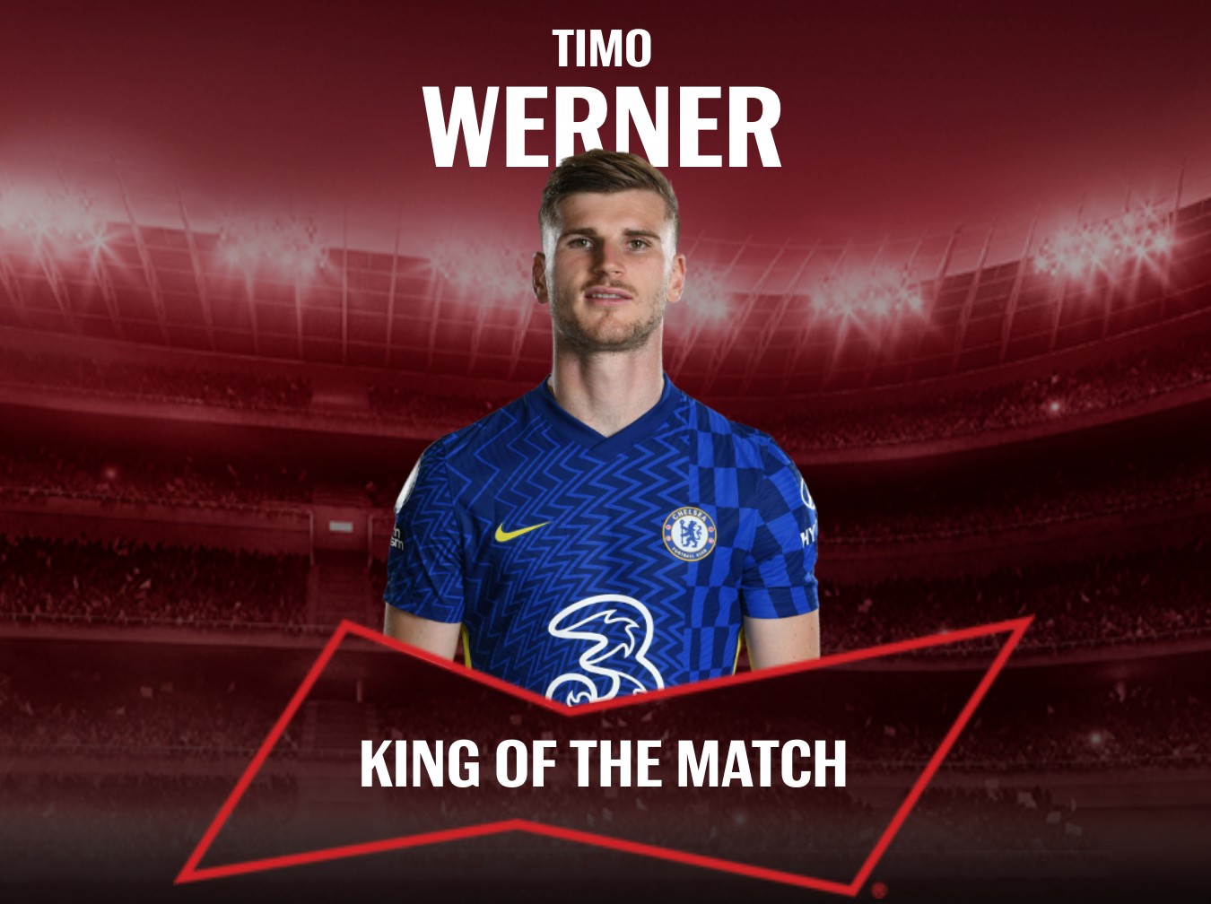 进球功臣,维尔纳当选切尔西vs圣徒一役英超官方最佳球员