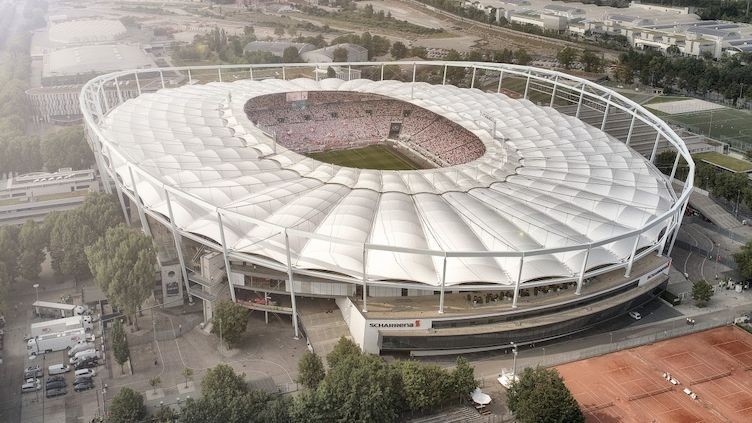 斯图加特官方迎战柏林联梅赛德斯奔驰球场可以入场6万人