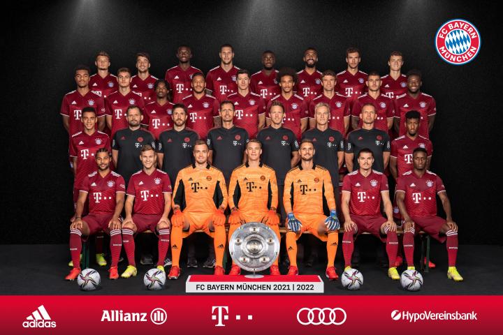 今日,拜仁慕尼黑俱乐部在官方社交媒体上发布了球队2021-2022赛季的