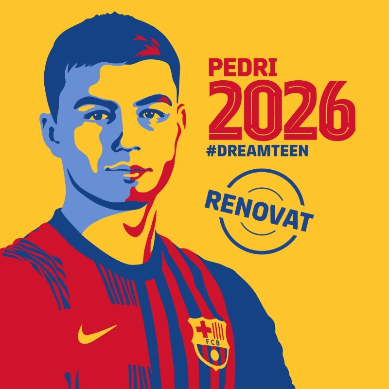 巴萨官方佩德里违约金升至10亿欧明日为其办签约仪式