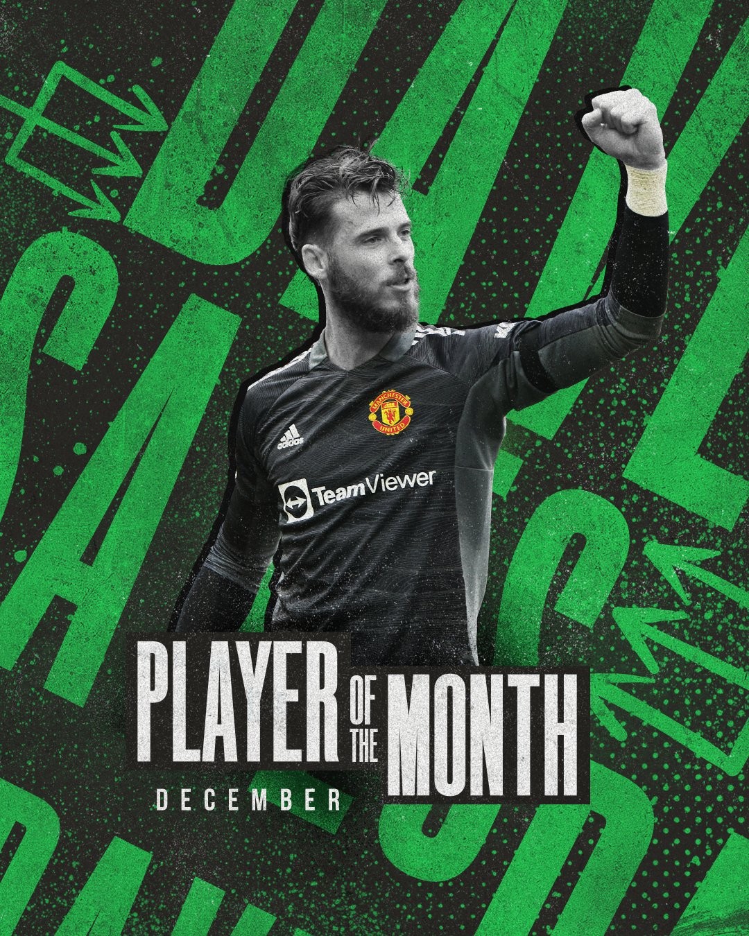 曼联官方德赫亚当选12月队内最佳球员