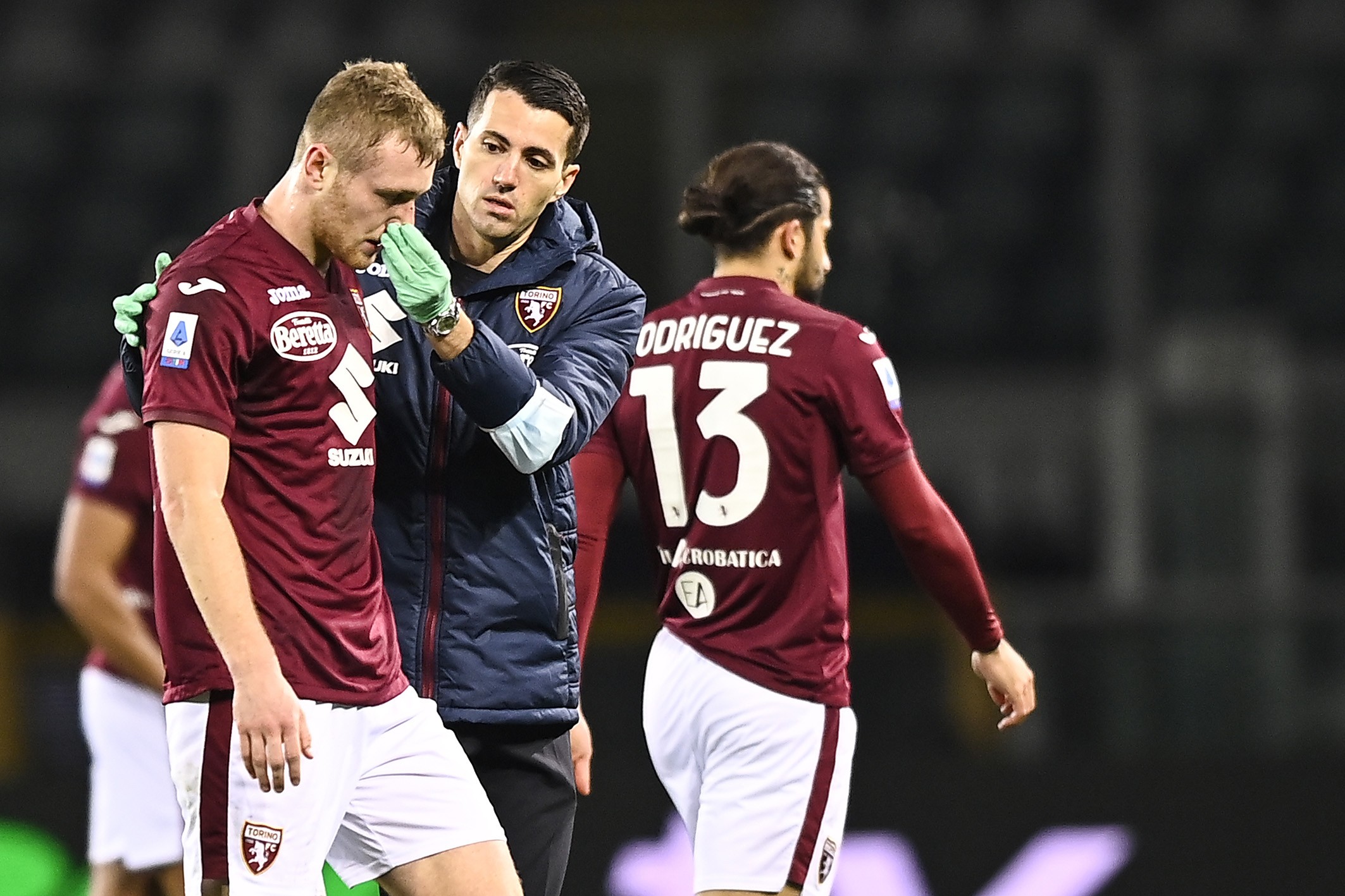 都灵官方波贝加鼻梁骨折已接受手术治疗