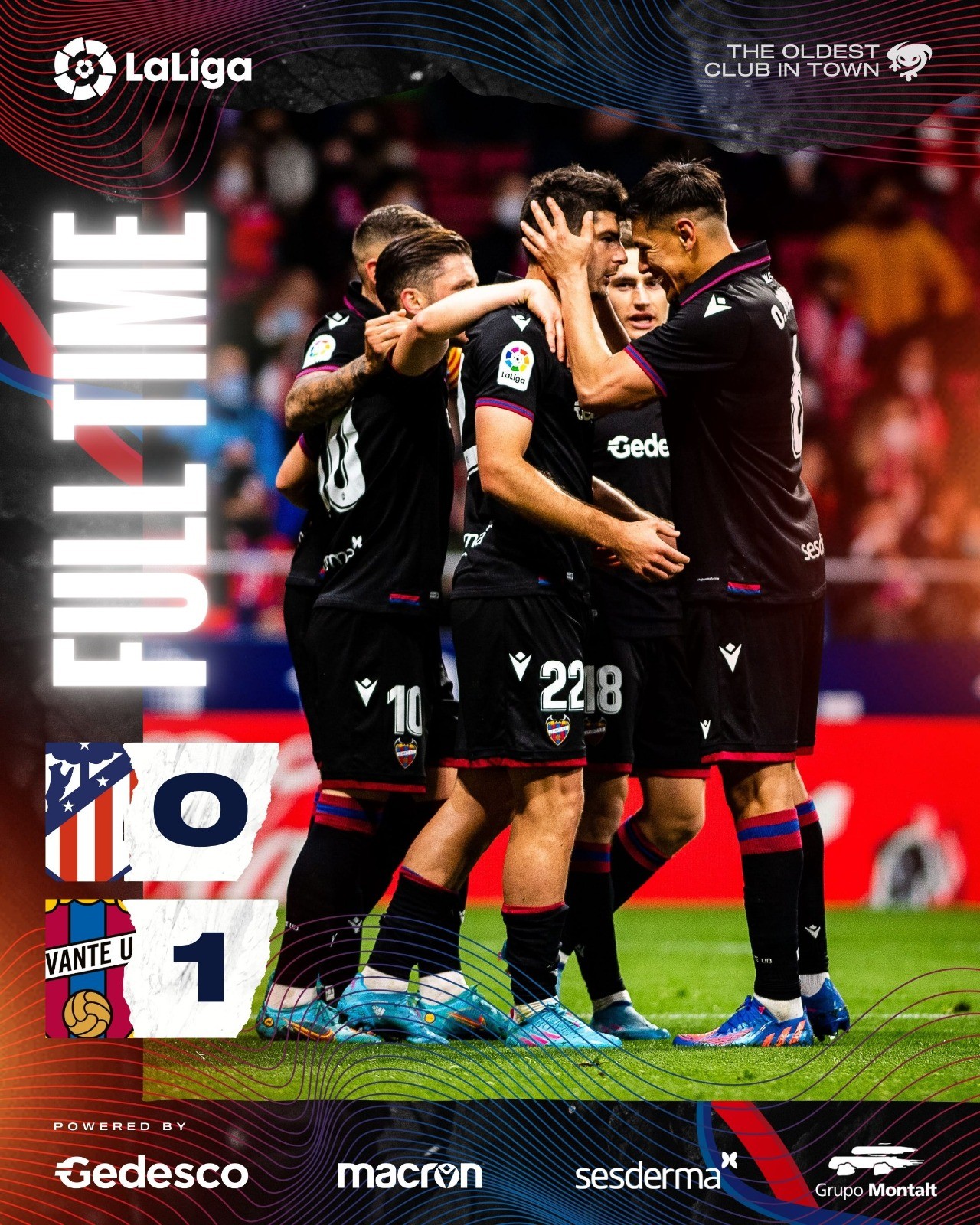 近2个赛季莱万特是唯一西甲客战卫冕冠军均取胜的球队