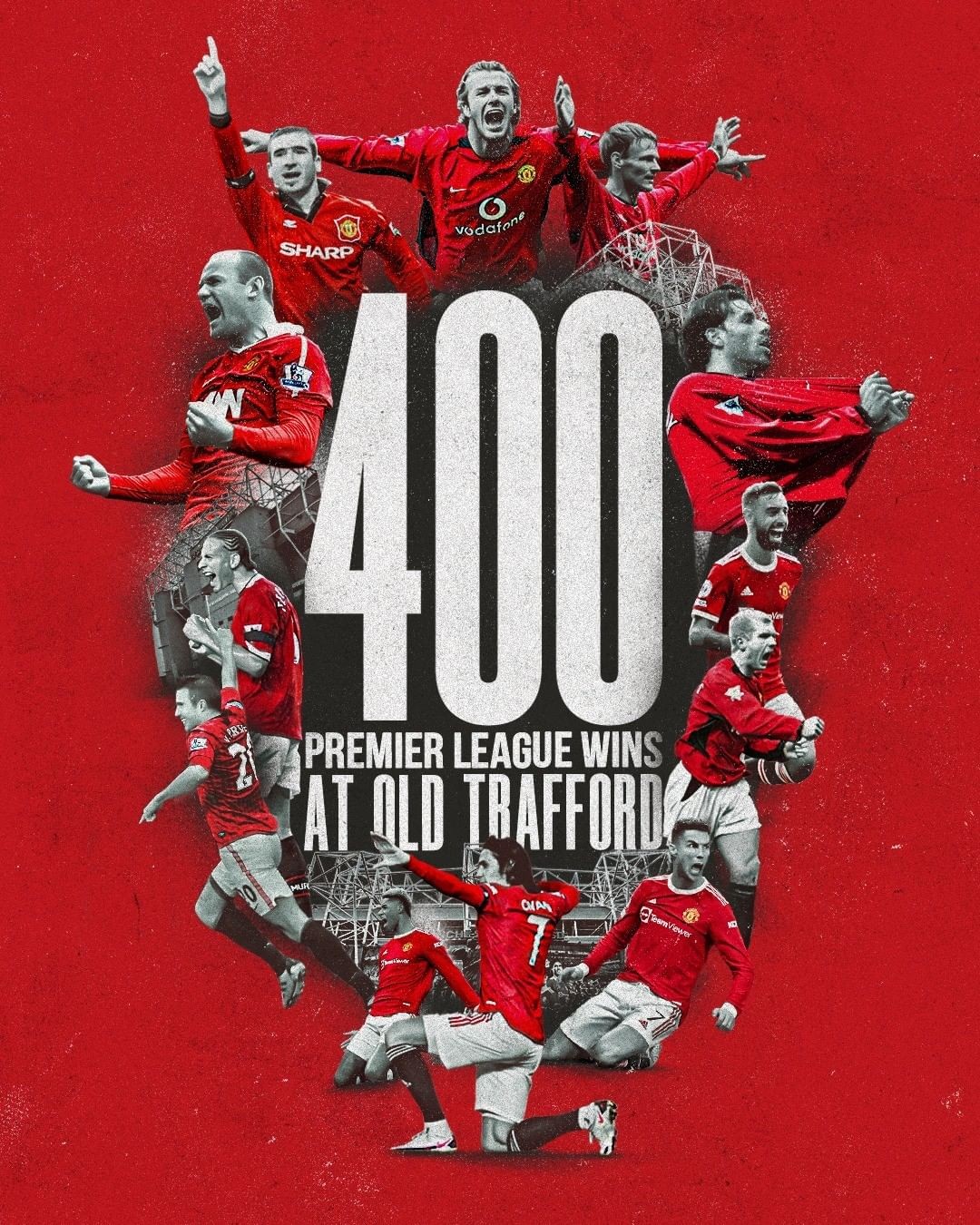 达成英超主场400胜里程碑曼联官方发布海报庆祝