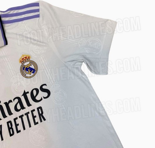 白里透着紫皇马2223赛季主场球衣谍照曝光