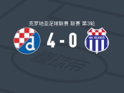 萨格勒布迪纳摩4-0大胜鲁达士，贝廖双响，阿伯-霍查破门