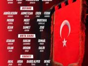 土耳其大名单：恰20领衔，居莱尔、伊尔迪兹、巴因迪尔在列