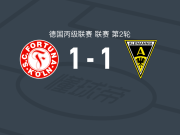 科隆幸运1-1亚琛，鲁内打破僵局，艾贝肯扳平比分