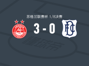 阿伯丁3-0大胜邓迪FC，尼斯比特双响，恩特洛破门