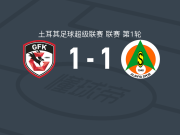 加济安泰普1-1阿拉尼亚体育，鲁安破门，索雷斯库扳平比分